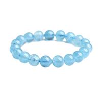 KJUUQBZL Aigue-marine bracelets for femme cercle unique Bracelet en cristal bijoux romantique décontracté Yoga(10mm)