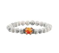 KJUUQBZL Bracelet de perles d'oeil tigre charme couronne pierre lave noire for les hommes femmes Bracelets tressés bijoux réglables faits à la main(Green Dragonly)