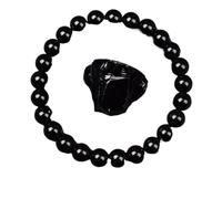 KJUUQBZL Bracelet de perles en pierre d'obsidienne dorée for hommes et femmes, lumière arc-en-ciel, brute, perle ronde, bijoux énergétiques(21cm,6MM BEADS_24 ONYX)