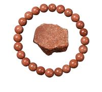 KJUUQBZL Bracelet de perles en pierre d'obsidienne dorée for hommes et femmes, lumière arc-en-ciel, brute, perle ronde, bijoux énergétiques(21cm,6MM BEADS_28 GOLDEN SAND STONE)