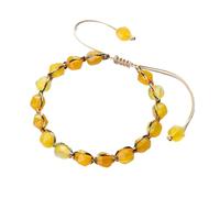 KJUUQBZL Bracelets faits à la main for femmes et hommes, Surface coupée de 8mm, pierre d'oeil tigre, perles d'améthyste, bijoux Yoga, cadeaux(Yellow2)