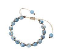 KJUUQBZL Bracelets faits à la main for femmes et hommes, Surface coupée de 8mm, pierre d'oeil tigre, perles d'améthyste, bijoux Yoga, cadeaux(Aquamarinl)