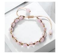 KJUUQBZL Bracelets faits à la main for femmes et hommes, Surface coupée de 8mm, pierre d'oeil tigre, perles d'améthyste, bijoux Yoga, cadeaux(Pink Quartz)