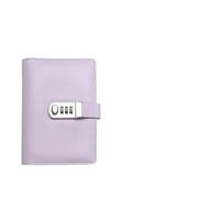KJUUQBZL Classeur A6 Portable avec mot de passe créatif, bloc-notes multifonction verrouillé, papeterie for carnet de croquis et journaux(A6-purple)