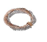 KJUUQBZL Ensemble De 4 Pièces Perles Verre À Facettes, Bracelet Extensible For Femmes Et Hommes, Cristal Multicolores, Corde Élastique, Bijoux Faits La Main(Style 1)