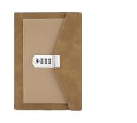 KJUUQBZL Livre avec Notes secrètes à trois volets, mot de passe scolaire, fournitures de bureau, Agenda, verrouillage, bloc-Notes, journal de réunion for étudiants(Brown)