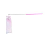 KJUUQBZL Rubans de Gymnastique étoile Clignotante 2M, Ruban Danse, d'art Rythmique, Ballet, Baguette Twirling, bâton Arc-en-Ciel