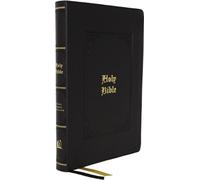 KJV, Bible de référence en format personnel à gros caractères, Série Vintage, Leathersoft, Noir, Lettres rouges, Impression confortable : Sainte Bible, version King James