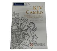 Bible KJV Cameo de référence avec Apocryphes, cuir veau noir, texte en rouge, KJ455:XRA