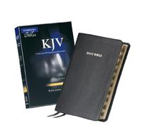 Cambridge University Press – Bible KJV Concord – Cuir agneau noir – Texte en rouge – Index à onglets