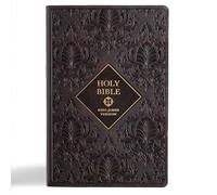 KJV Holy Bible, Giant Print with Cross-References, Dark Brown LeatherTouch, Thumb Index, Ribbon Marker, Red Letter, Full-Color Maps, Easy-to-Read MCM Type, King James Version