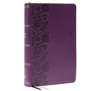 KJV Holy Bible: Large Print Single-Column with 43,000 End-of-Verse Cross References, Purple Leathersoft, Personal Size, Red Letter, Comfort Print: King James Version