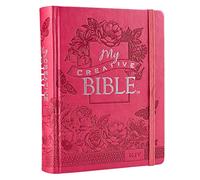 KJV Holy Bible, My Creative Bible, Faux Leather Hardcover - Ribbon Marker, King James Version, Pink Floral W/Elastic Closure