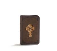 Kjv Large Print Compact Reference Bible, Celtic Cross Brown Leathertouch