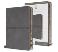 KJV Medium Format Large Print Gray Leathersoft with Index