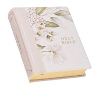 KJV Note-Taking Bible Faux Leather Hc Gray Floral Printed