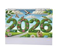 Kjw776 Calendrier de bureau 2026 à rabat mensuel avec liste de choses à faire soi-même pour la maison (B, taille unique)