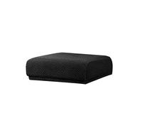 Kjw845 Housse de tabouret de coiffeuse rectangulaire élastique résistante et lavable en forme de selle (noir, 35 cm)