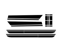 KJWPYNF pour Mini Countryman F60 Cooper JCW, Autocollant de Capot de Voiture Bande de Capot arrière Coffre Corps Rayures latérales Jupe Autocollant Accessoires