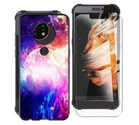 KJYF Coque pour AGM H3 (5,7"), avec [1 x Protecteur D'écran en Verre Trempé], Etui Housse TPU Mince Souple Silicone Anti-Rayures Antichoc Cover Case pour AGM H3 - WMA59