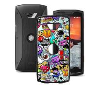 KJYF Coque pour Crosscall Core X4 (5.45"), Etui de Protection Cover Bumper Noir Case TPU Ultra Mince Silicone Souple Housse pour Crosscall Core X4 - Diable de Dessin animé