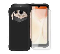 KJYF Coque pour Doogee S99 (6.30"), avec [3 x Protecteur D'écran en Verre Trempé], Noir Antichoc Souple Silicone TPU Housse Etui, pour Doogee S99 Cover Case - Simple