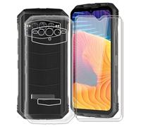 KJYF Coque pour Doogee V30, Transparente Souple TPU Case et [2 Pièces] Verre Trempé écran Protecteur, Antichoc Silicone Housse Etui pour Doogee V30 (6.58") - Limpide