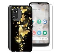 KJYF Coque pour Doro 8100 (6,1"), avec [1 x Protecteur D'écran en Verre Trempé], Etui Housse TPU Mince Souple Silicone Anti-Rayures Antichoc Cover Case pour Doro 8100 - WMA30