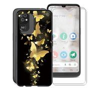 KJYF Coque pour Doro 8100 Plus (6,1"), avec [2 x Protecteur D'écran en Verre Trempé], Etui Housse TPU Mince Souple Silicone Anti-Rayures Antichoc Cover Case pour Doro 8100 Plus - WMA30