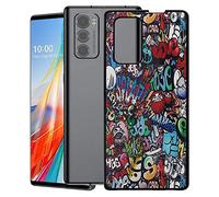 KJYF Coque pour LG Wing Dual SIM (6.8"), Noir Cover Housse Antichoc Ultra Mince Mat Anti-Rayures Dur PC TPU Etui, pour LG Wing Dual SIM Case - WMA24