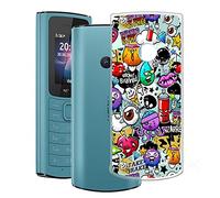 KJYF Coque pour Nokia 110 4G (1.80"), Housse Protection Anti-Rayures Mince-Souple, Bumper de Protection Transparent en Silicone TPU Coque, Téléphone Etui pour Nokia 110 4G - XS40