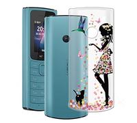 KJYF Coque pour Nokia 110 4G (1.80"), Housse Protection Anti-Rayures Mince-Souple, Bumper de Protection Transparent en Silicone TPU Coque, Téléphone Etui pour Nokia 110 4G - WM49
