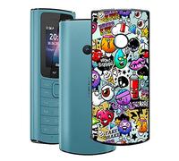 KJYF Coque pour Nokia 110 4G (1.80"), Noir Cover Housse Antichoc Ultra Mince Mat Anti-Rayures Silicone Souple TPU Etui, pour Nokia 110 4G Case - Diable de Dessin animé