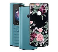 KJYF Coque pour Nokia 110 4G (1.80"), Noir Cover Housse Antichoc Ultra Mince Mat Anti-Rayures Silicone Souple TPU Etui, pour Nokia 110 4G Case - Rose Rouge