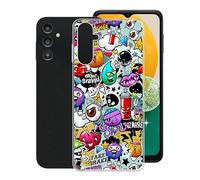 KJYF Coque pour Samsung Galaxy A14 5G (6.6"), Transparent Housse Étui Antirayures [Ne Jaunit Jamais], Mince Souple Silicone TPU Case, Coque de Telephone pour Samsung Galaxy A14 5G - Graffiti