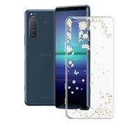 KJYF Coque pour Sony Xperia 5 II (6.1 Pouces), Etui Housse de Protection Case Cover Bumper Transparent TPU Ultra Mince Silicone Souple pour Sony Xperia 5 II - Fleur Romantique