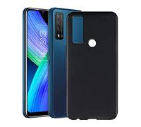 KJYF Coque pour TCL 20 R 5G (6.52"), Noir Cover Housse Antichoc Ultra Mince Mat Anti-Rayures Silicone Souple TPU Etui, pour TCL 20 R 5G Case - Noir