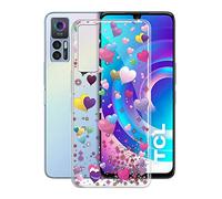 KJYF Coque pour TCL 30+ (6.7"), Mince-Souple Anti-Rayures Protection Housse, Transparent Silicone TPU Cover Case, Etui de Téléphone pour TCL 30+/T776H - YQ29