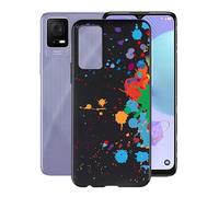 KJYF Coque pour TCL 408 (6.60"), Noir Silicone Etui Housse Ultra Mince Souple Cover Bumper Antichoc AntiRayure Mat Protection Téléphone pour TCL 408 - Art Couleur