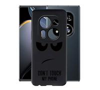 KJYF Coque pour Tecno Phantom X2 Pro (6.8"), Noir Silicone Etui Housse Ultra Mince Souple Cover Bumper Antichoc AntiRayure Mat Protection Téléphone pour Tecno Phantom X2 Pro - Ne me Touche