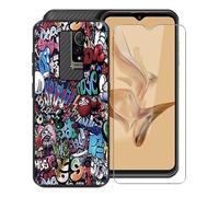 KJYF Coque pour Ulefone Armor 17 Pro (6.58"), avec [1 x Protecteur D'écran en Verre Trempé], Noir Antichoc Souple Silicone TPU Housse Etui, pour Ulefone Armor 17 Pro Cover Case - Surprendre