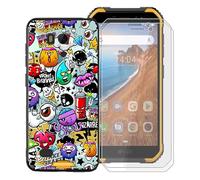 KJYF Coque pour Ulefone Armor X6 Pro (5.0"), avec [2 x Protecteur D'écran en Verre Trempé], Etui TPU Mince Souple Silicone Anti-Rayures Antichoc Case pour Ulefone Armor X6 Pro - XS40