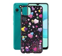KJYF Coque pour Wiko T10 (6,5"), Noir Etui Housse Silicone Ultra Mince Souple TPU Bumper Anti-Rayures Antichoc Cover Case pour Wiko T10 - Ballon Romantique