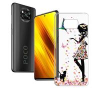 KJYF Coque pour Xiaomi Poco X3 Pro (6.67"), Housse Protection Anti-Rayures Mince-Souple, Bumper de Protection Transparent en Silicone TPU Coque, Téléphone Etui pour Xiaomi Poco X3 Pro - WM49