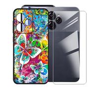 KJYFOANI Case pour BLU View Speed Ultra (6.67") Coque + 1 Pièces Verre trempé écran Protecteur Noir Souple Silicone Protection Case Antichoc Bumper Housse Étui pour - Liberté de Couleur