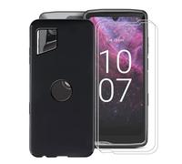 KJYFOANI Case pour Crosscall Stellar M6 (6.1") Coque + 2 Pièces Verre trempé écran Protecteur Noir Souple Silicone Protection Case Antichoc Bumper Housse Étui pour Noir