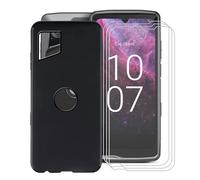 KJYFOANI Case pour Crosscall Stellar M6E (6.1") Coque + 3 Pièces Verre trempé écran Protecteur Noir Souple Silicone Protection Case Antichoc Bumper Housse Étui pour Noir