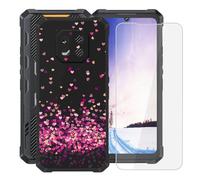 KJYFOANI Case pour Cubot Kingkong ES 3 (6.75") Coque + 1 Pièces Verre trempé écran Protecteur Noir Souple Silicone Protection Case Antichoc Bumper Housse Étui pour - Petit Amour