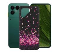 KJYFOANI Case pour Fairphone 6 (6.31") Coque, Noir Souple Silicone Ultra Mince TPU Étui,Antichoc AntiRayures Protection Housse pour - Amour Rose