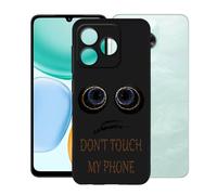 KJYFOANI Case pour Honor X5c Plus (6.74") Coque, Noir Souple Silicone Ultra Mince TPU Étui,Antichoc AntiRayures Protection Housse pour - Ne me Touche Pas a